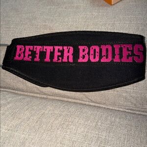 BETTER BODIES Black Belt with Pink Logo